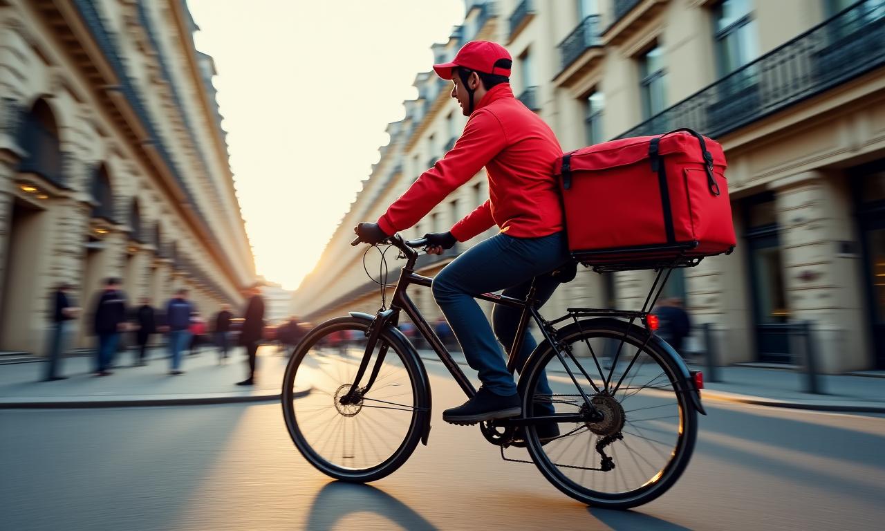 Service de livraison rapide à Paris avec coursier à vélo